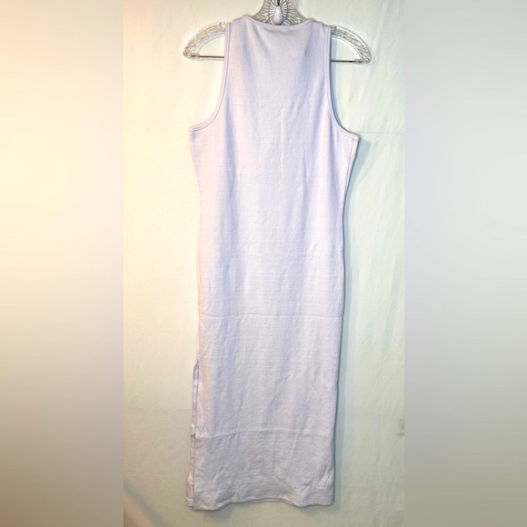 NWT PrettyLittleThing White Cup Detail Racer Split Midi Dress Sleeveless Size 10 - Picture 4 of 17